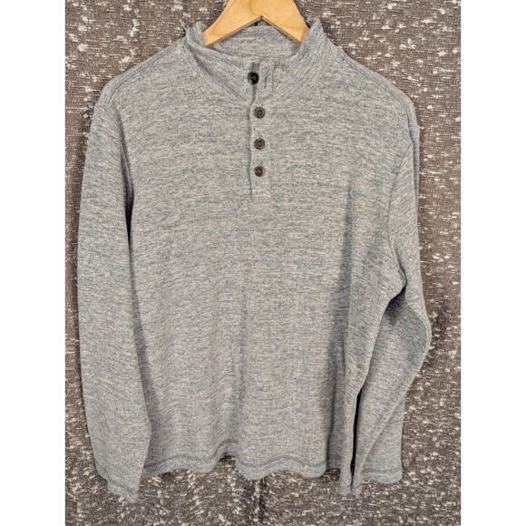 Gap Quarter Button Up Sweater Gray‎ Men’s Large - Picture 1 of 9